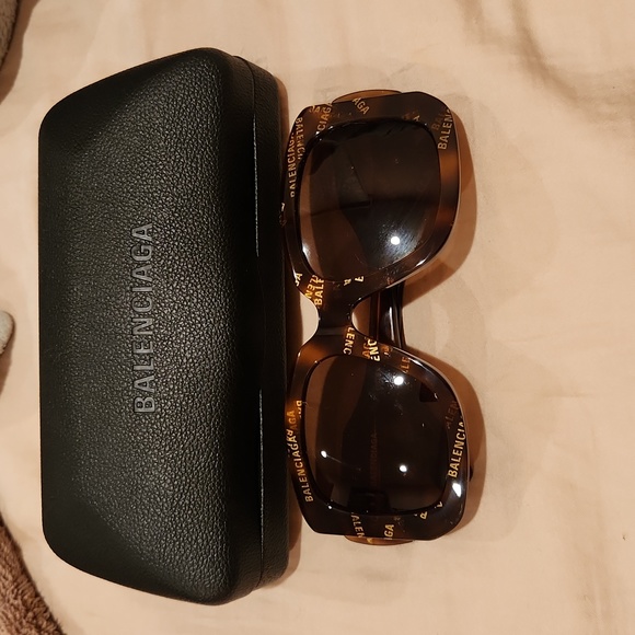BALENCIAGA Paris D-Frame Sunglasses Havana  Brown - Picture 1 of 7